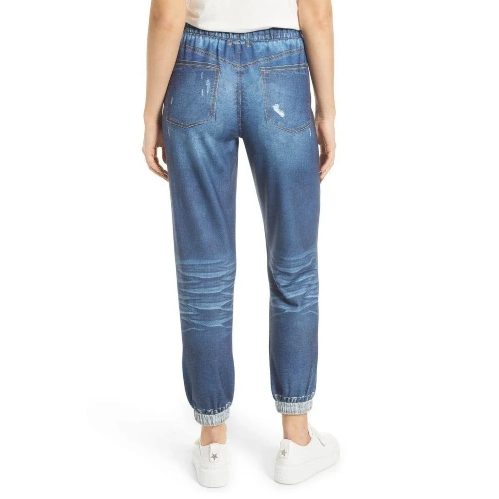 Wit & Wisdom High Waist French Terry Pants Blev-Blue Vintage Women's Size S NWT - Picture 2 of 12